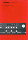 Tandberg TPR-3080-A - Owners Manual